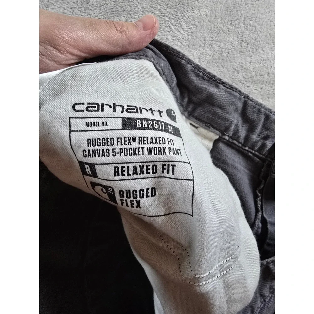 Carhartt Pants Men 38x30 Fit 37x29 Rugged Flex Relaxed Fit Canvas BN2517-M *Read